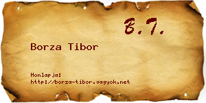 Borza Tibor névjegykártya