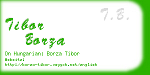 tibor borza business card